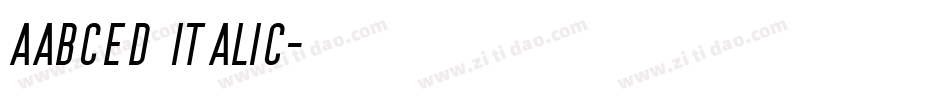 Aabced Italic字体转换